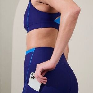 Athleta Interval Stash High Rise Tipped 7/8 Leggings